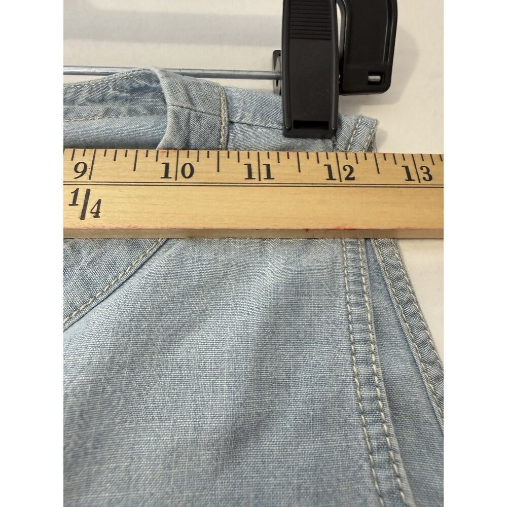 Madewell Women’s Chambray Lace-Up Shift Dress Blue XXS - Picture 8 of 9